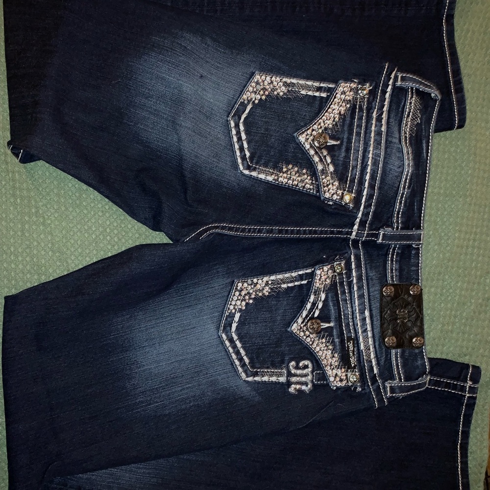 Hardly worn Miss Me size 29 jeweled jeans